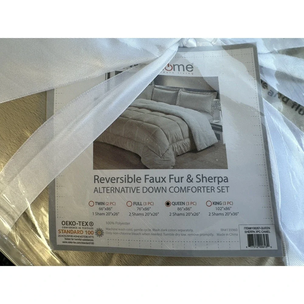 ⚡️Cathay Home Ultimate Luxury Reversible‎ Micromink & Sherpa Queen Comforter Set